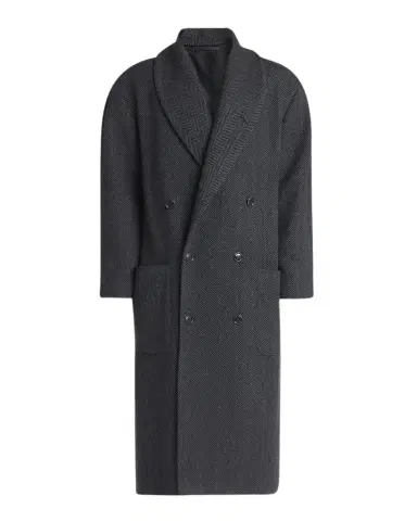 Giorgio Armani Men's Cashmere Herringbone Double-Breasted Overcoat | Thumbnail 1 Giorgio Armani Men's Cashmere Herringbone Double-Breasted Overcoat | Thumbnail 1