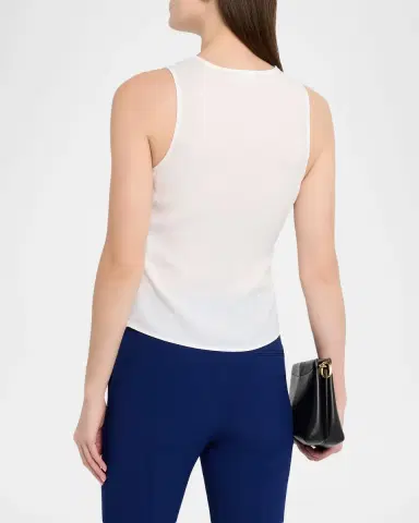 Emporio Armani Sleeveless Wrap-Front Top | Thumbnail 3 Emporio Armani Sleeveless Wrap-Front Top | Thumbnail 3