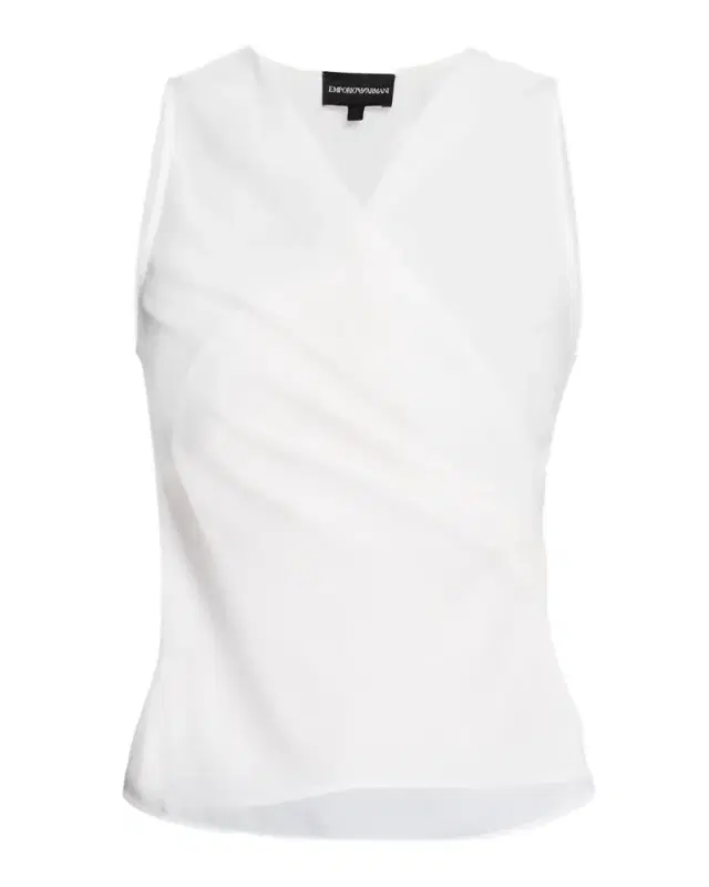 Sleeveless Wrap-Front Top