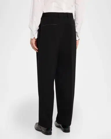 Dolce & Gabbana Men's Wool Tailored Double-Pleated Formal Pants | Thumbnail 3