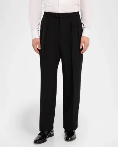 Dolce & Gabbana Men's Wool Tailored Double-Pleated Formal Pants | Thumbnail 4