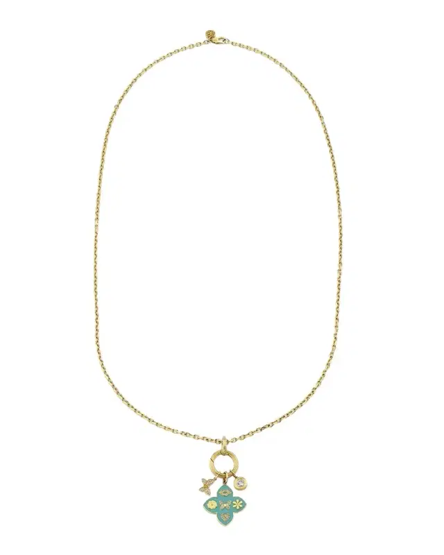 14K Love Tableau Moroccan Charm Necklace