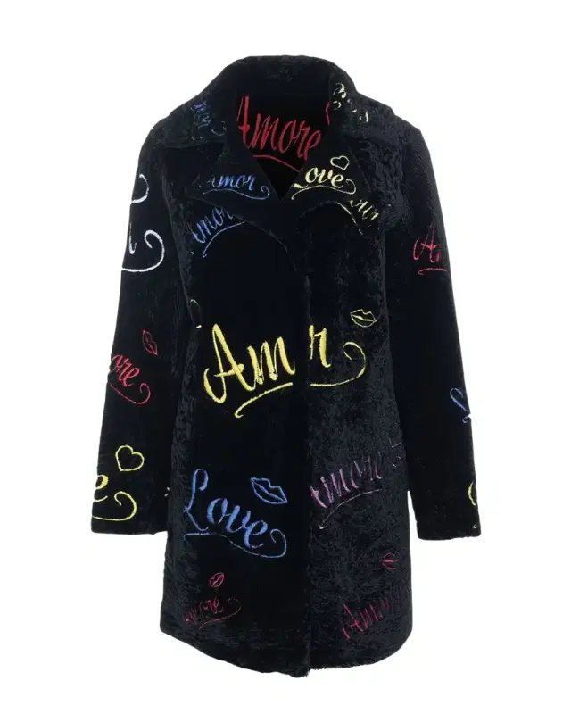 Gorski Love Embroidered Shearling Lamb Stroller