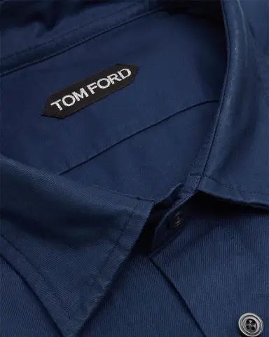 Tom Ford Men's Cotton Twill Double-Pocket Overshirt | Thumbnail 2 Tom Ford Men's Cotton Twill Double-Pocket Overshirt | Thumbnail 2