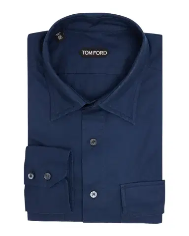 Tom Ford Men's Cotton Twill Double-Pocket Overshirt | Thumbnail 1 Tom Ford Men's Cotton Twill Double-Pocket Overshirt | Thumbnail 1