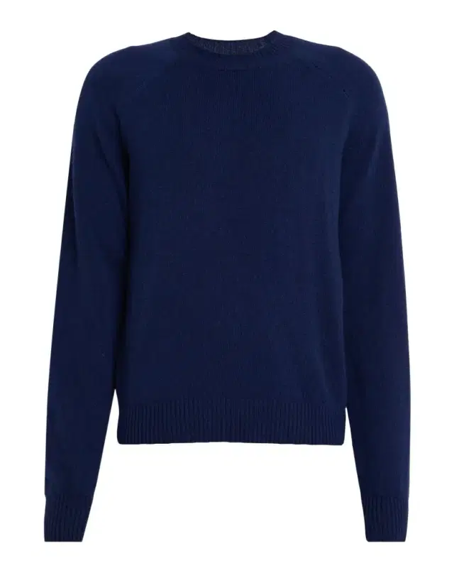 Men 's Cashmere and Lambswool Raglan Crewneck Sweater