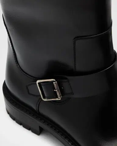 Saint Laurent Men's Vadim Smooth Calfskin Rubber-Sole High Boots | Thumbnail 5 Saint Laurent Men's Vadim Smooth Calfskin Rubber-Sole High Boots | Thumbnail 5