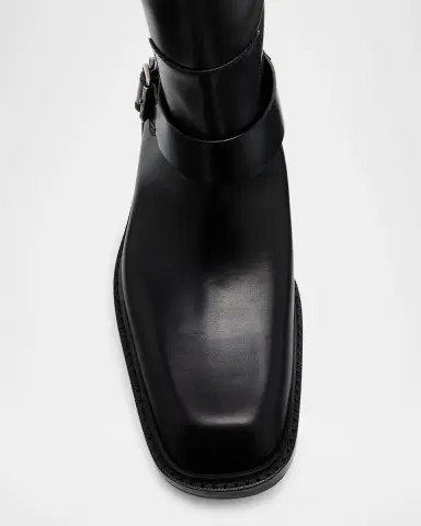 Saint Laurent Men's Vadim Smooth Calfskin Rubber-Sole High Boots | Thumbnail 6 Saint Laurent Men's Vadim Smooth Calfskin Rubber-Sole High Boots | Thumbnail 6