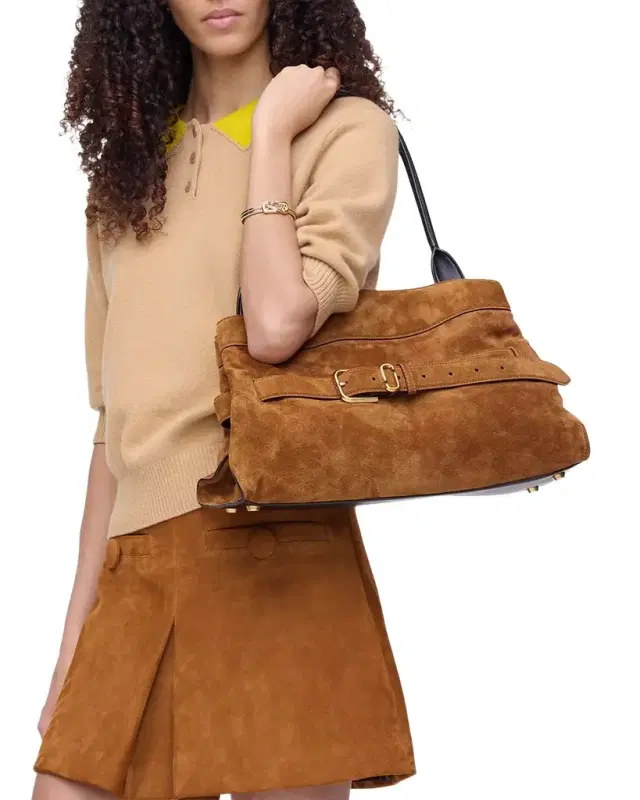 Marc Jacobs The Satchel Suede Shoulder Bag