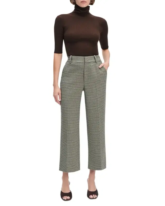 Fiona Houndstooth Cropped Pants