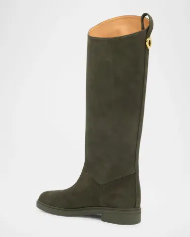 Loro Piana Kilda Suede Knee-High Riding Boots | Thumbnail 4