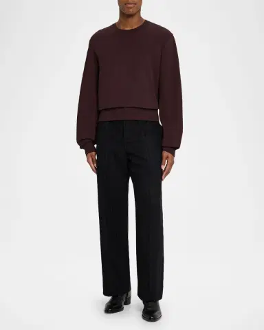 Saint Laurent Men's Solid Terry Sweater | Thumbnail 2