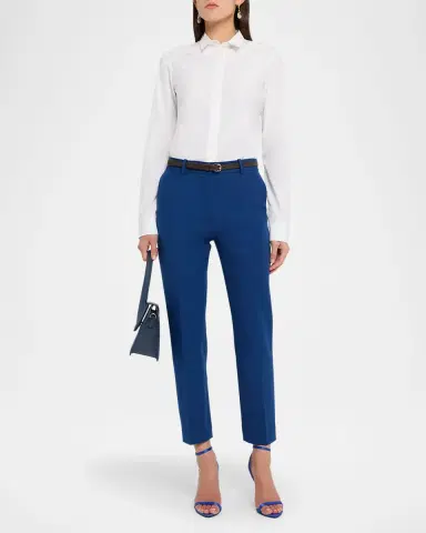 Joseph Coleman Cropped Bi-Stretch Toile Pants | Thumbnail 2 Joseph Coleman Cropped Bi-Stretch Toile Pants | Thumbnail 2