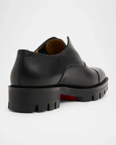 Christian Louboutin Men's Alpha Lion Flat Cap-Toe Lug-Sole Loafers | Thumbnail 4