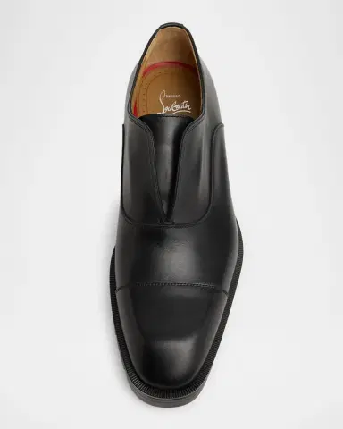 Christian Louboutin Men's Alpha Lion Flat Cap-Toe Lug-Sole Loafers | Thumbnail 6
