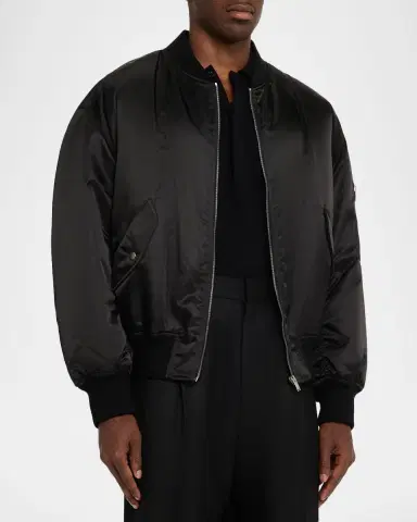 Saint Laurent Men's Oversized Boule Bomber Jacket | Thumbnail 4 Saint Laurent Men's Oversized Boule Bomber Jacket | Thumbnail 4