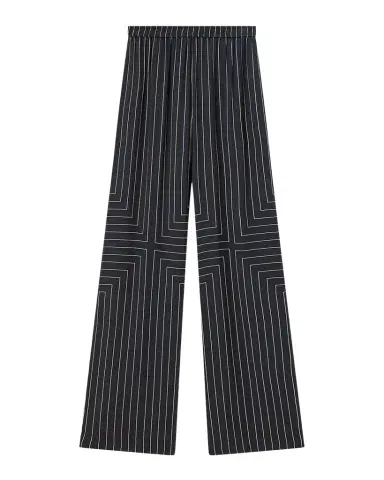 Joseph Hulin Wide-Leg Geometric Crepe Trousers | Thumbnail 1 Joseph Hulin Wide-Leg Geometric Crepe Trousers | Thumbnail 1