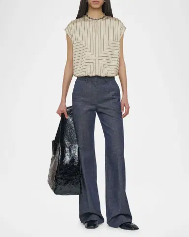 Joseph Morissey Flare-Leg Sartorial Denim Pants | Thumbnail 4