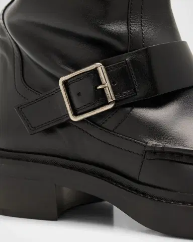Saint Laurent Men's Joe Smooth Leather Over-The-Knee Boots | Thumbnail 5