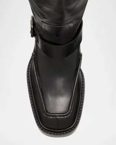 Saint Laurent Men's Joe Smooth Leather Over-The-Knee Boots | Thumbnail 6