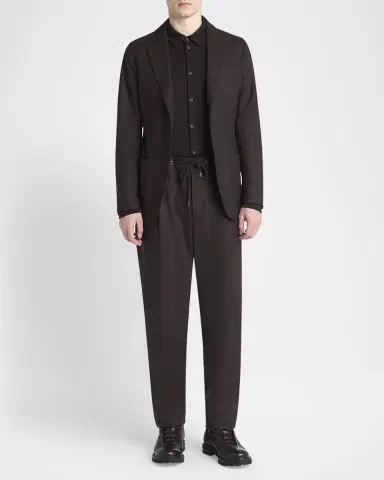 Giorgio Armani Men's Patch-Pocket Cashmere Stretch Soft Sport Coat | Thumbnail 2 Giorgio Armani Men's Patch-Pocket Cashmere Stretch Soft Sport Coat | Thumbnail 2