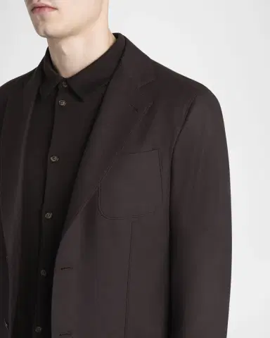 Giorgio Armani Men's Patch-Pocket Cashmere Stretch Soft Sport Coat | Thumbnail 5 Giorgio Armani Men's Patch-Pocket Cashmere Stretch Soft Sport Coat | Thumbnail 5