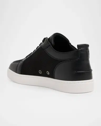 Christian Louboutin Men's Rantulow Leather and Twill Low-Top Sneakers | Thumbnail 2