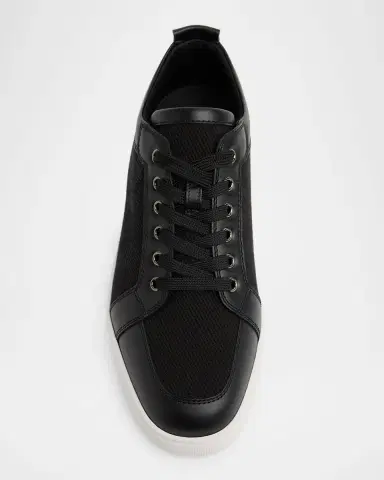 Christian Louboutin Men's Rantulow Leather and Twill Low-Top Sneakers | Thumbnail 4