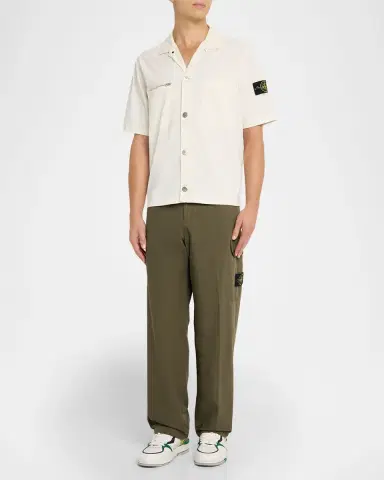 Stone Island Men's Cotton Twill Stretch Overshirt | Thumbnail 2