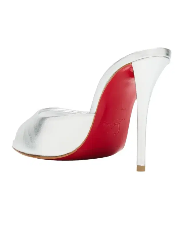 100mm Miss Z Metallic Leather Mule Sandals