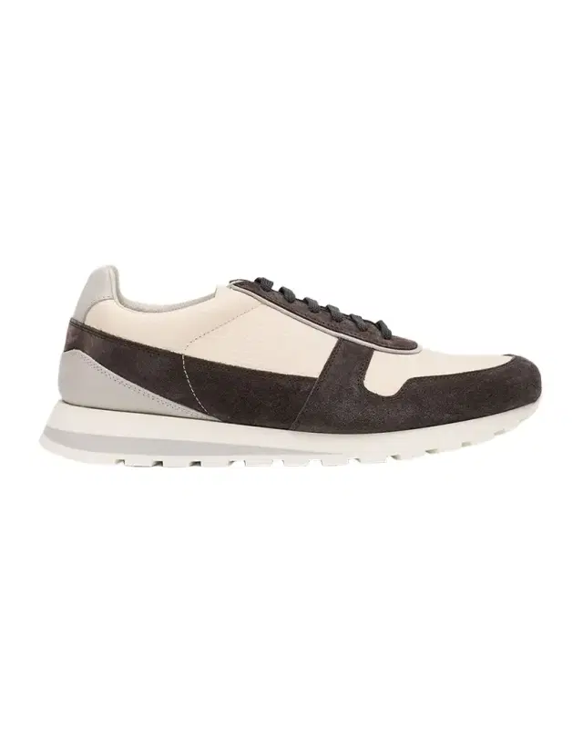 Men 's Washed Suede and Calfskin Runner Sneakers