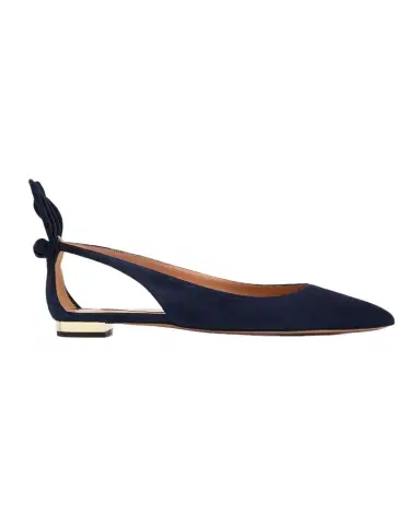 Aquazzura Suede Bow Tie Ballet Flats | Thumbnail 1 Aquazzura Suede Bow Tie Ballet Flats | Thumbnail 1