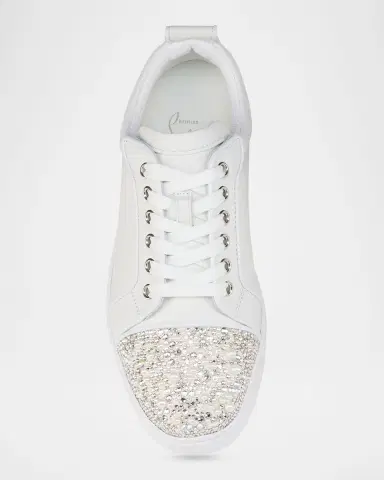 Christian Louboutin Louise Junior Pearly Leather Low-Top Sneakers | Thumbnail 4 Christian Louboutin Louise Junior Pearly Leather Low-Top Sneakers | Thumbnail 4