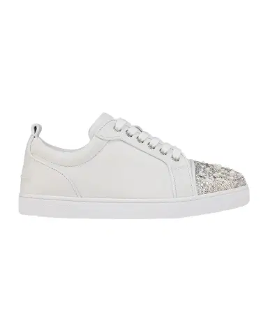 Christian Louboutin Louise Junior Pearly Leather Low-Top Sneakers | Thumbnail 1 Christian Louboutin Louise Junior Pearly Leather Low-Top Sneakers | Thumbnail 1