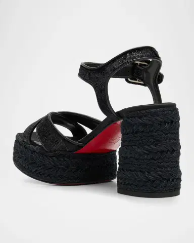 Christian Louboutin 85mm Calakala Velvet Platform Espadrille Sandals | Thumbnail 2