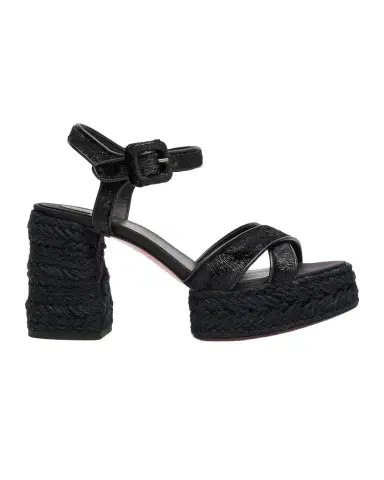 Christian Louboutin 85mm Calakala Velvet Platform Espadrille Sandals | Thumbnail 1