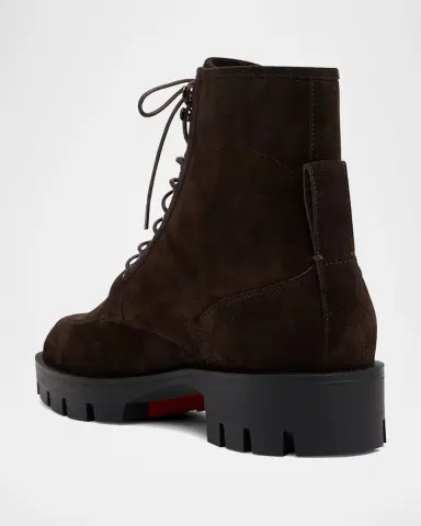 Christian Louboutin Men's Caracolo Lion Calf Leather Boots | Thumbnail 2