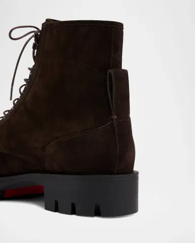 Christian Louboutin Men's Caracolo Lion Calf Leather Boots | Thumbnail 3
