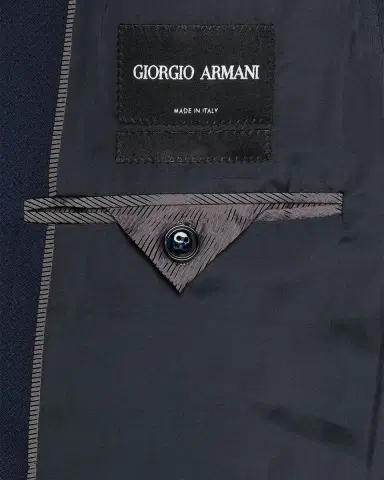 Giorgio Armani Men's Wool and Viscose Textured Two-Piece Suit | Thumbnail 7