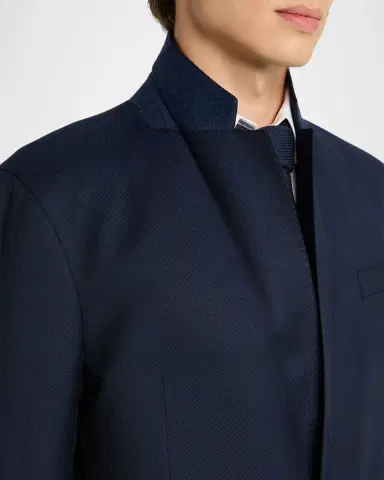 Giorgio Armani Men's Wool and Viscose Textured Two-Piece Suit | Thumbnail 8