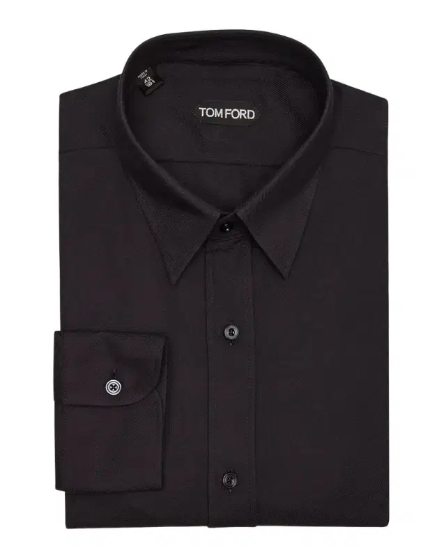 TOM FORD Men 's Textured Cotton-Cashmere Shirt