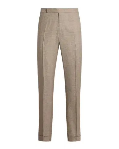 Ralph Lauren Purple Label Men's Glen Plaid Flat-Front Trousers | Thumbnail 1 Ralph Lauren Purple Label Men's Glen Plaid Flat-Front Trousers | Thumbnail 1