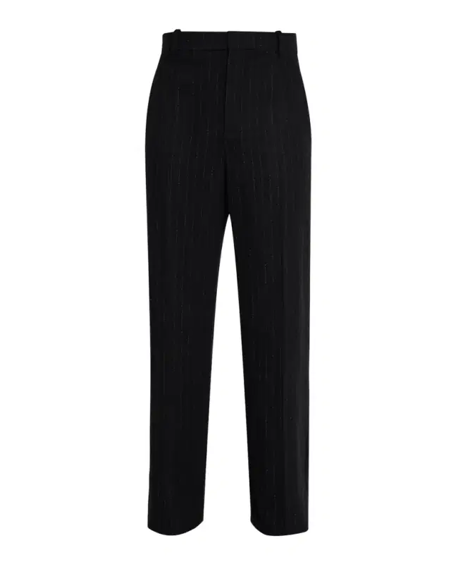 Saint Laurent Men 's Wool and Cashmere Straight-Leg Pinstripe Pants