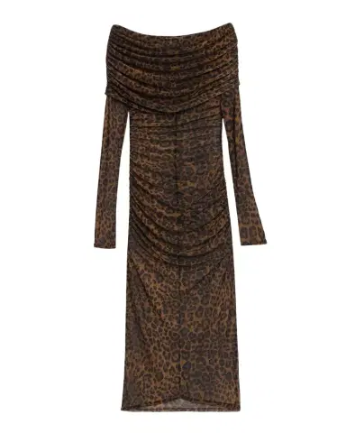 Lapointe Bodycon Leopard-Print Mesh Midi Dress | Thumbnail 1 Lapointe Bodycon Leopard-Print Mesh Midi Dress | Thumbnail 1