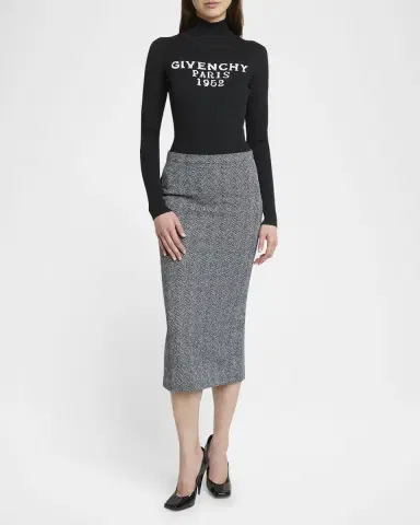Givenchy High-Neck Logo-Print Bodysuit | Thumbnail 2
