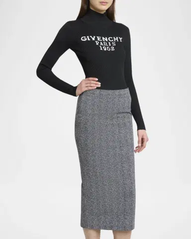 Givenchy High-Neck Logo-Print Bodysuit | Thumbnail 4