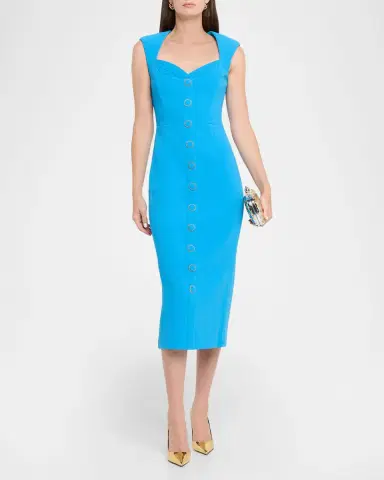 Rebecca Vallance Skyla Sleeveless Bodycon Midi Dress | Thumbnail 4 Rebecca Vallance Skyla Sleeveless Bodycon Midi Dress | Thumbnail 4
