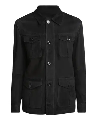 Tom Ford Men's Suede Four-Pocket Military Jacket | Thumbnail 1