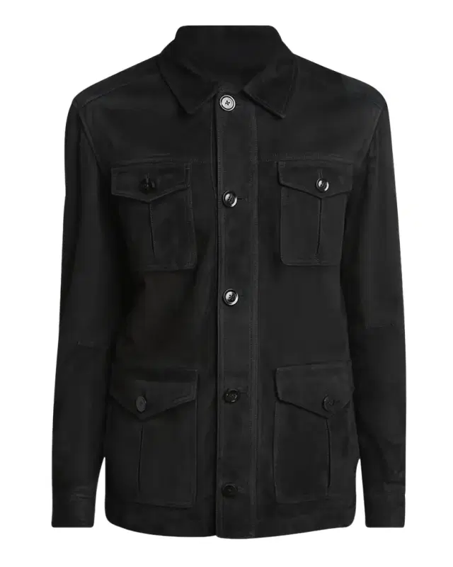 TOM FORD Men 's Suede Four-Pocket Military Jacket