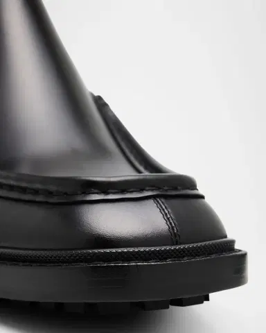 Saint Laurent Men's Joe Smooth Leather Lug-Sole Chelsea Boots | Thumbnail 4 Saint Laurent Men's Joe Smooth Leather Lug-Sole Chelsea Boots | Thumbnail 4